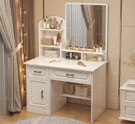 White Lacquer Dressing Table Bedroom Mirrors Drawer Toiletries Dressing Table Cabinets Living Room Penteadeira Bedroom Furniture