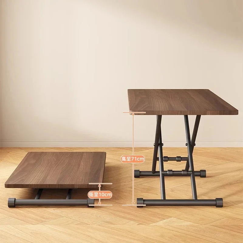 Small Folding Dining Table End Living Room Tea Simple Lifting Table, Multifunction Household Tablo Home Furniture