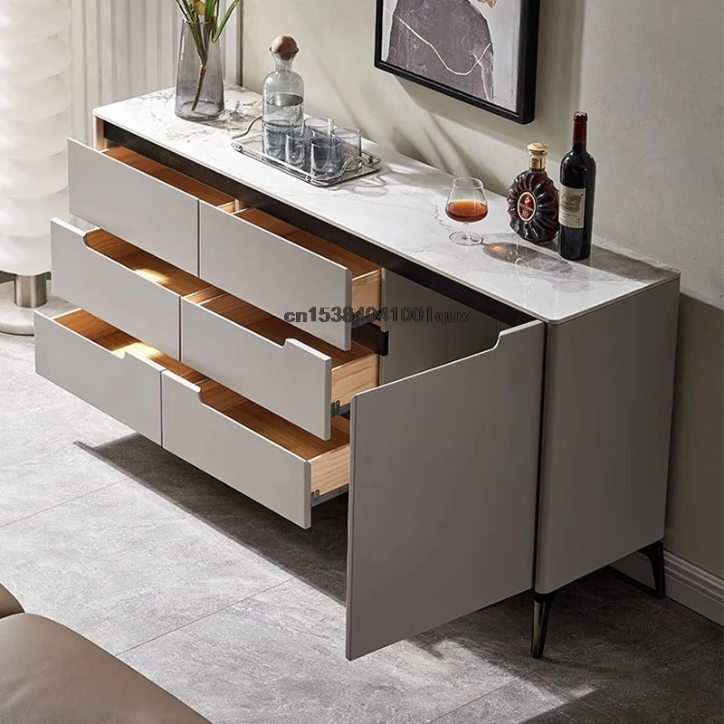 Mueble auxiliar estilo italiano para cocina, aparador versátil de madera, mueble de sala de estar, mueble de almacenamiento, vitrina simple