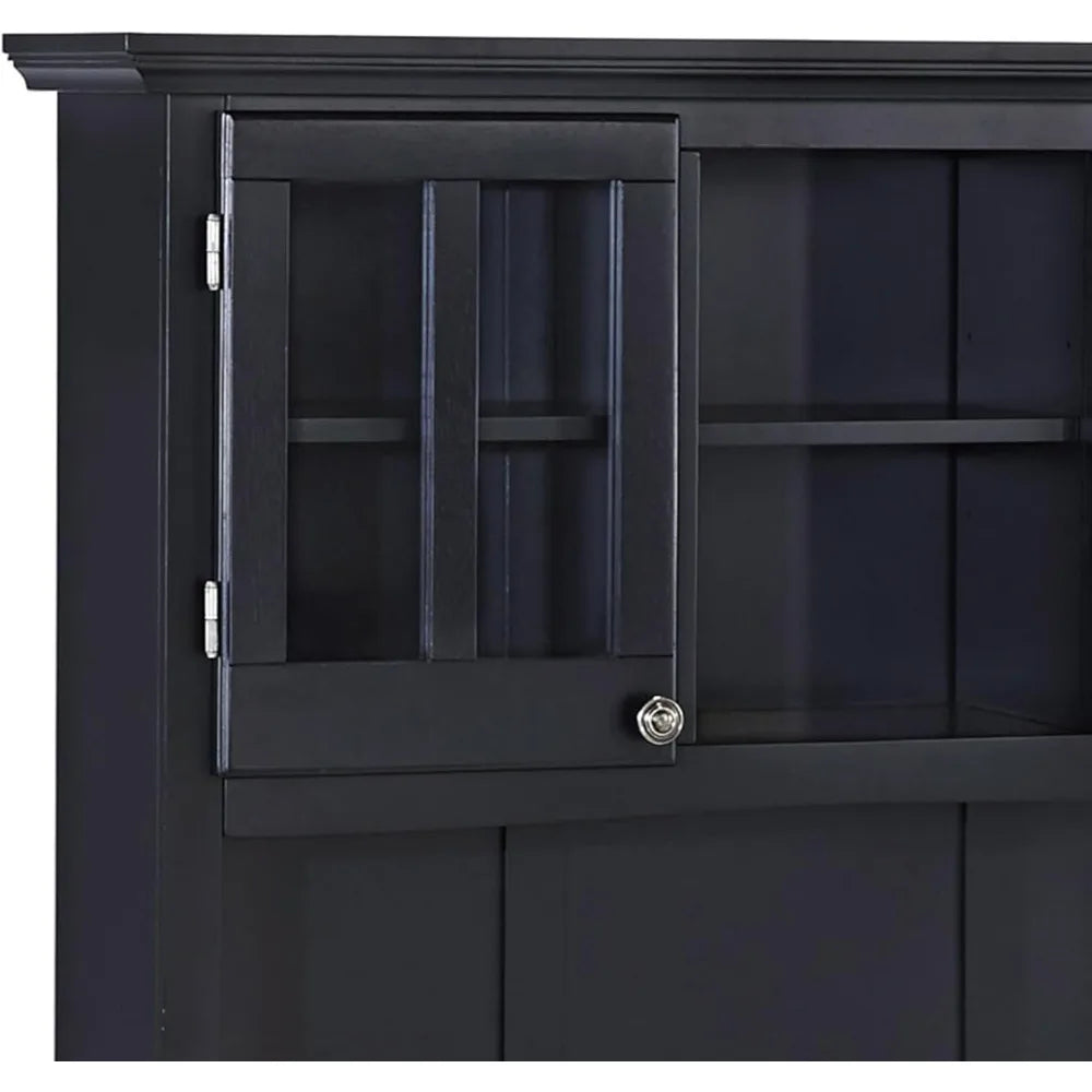 sideboards-buffets-credenzas, Server with Hutch, Black