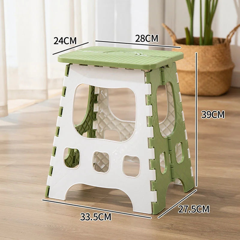 Thickened Plastic Folding Furniture Stool Portable Mini Outdoor Adult Children Chair Bank Train Maza Change Shoe Fishing Stool