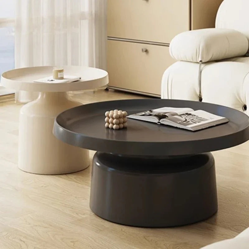 Mesa de centro única europea para sala de estar, mesa de centro redonda de moda, mesa de almacenamiento minimalista, suministros de muebles de lujo de Basse