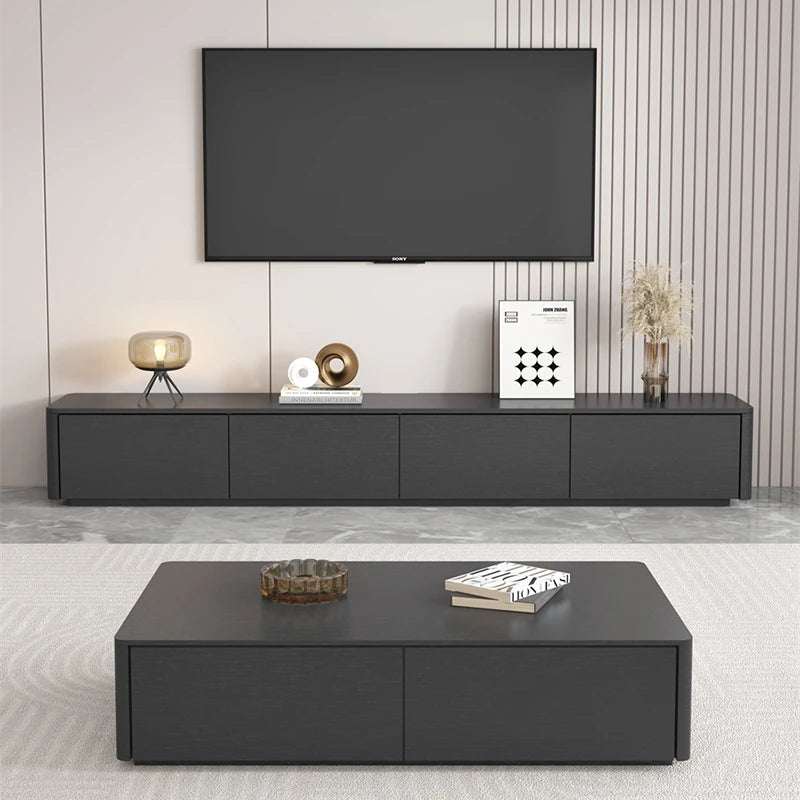 Console Stand Tv Stand Cabinet Floor Aesthetic Solid Wood Black Tv Stand Cabinet House Hotel Gabinete Gamer Pc Nordic Furnitures