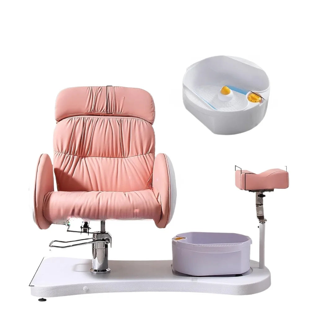 Pedicure Chair.Pedicure Foot Spa, Hydraulic Pedicure Chair For Nail Tech No Plumbing, 360 Swivel Reclining Pedicure Unit