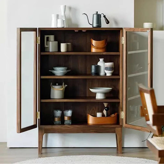 Buffet de cuisine en bois, meuble d'appoint moderne, table d'appoint esthétique, meuble de rangement à roulettes