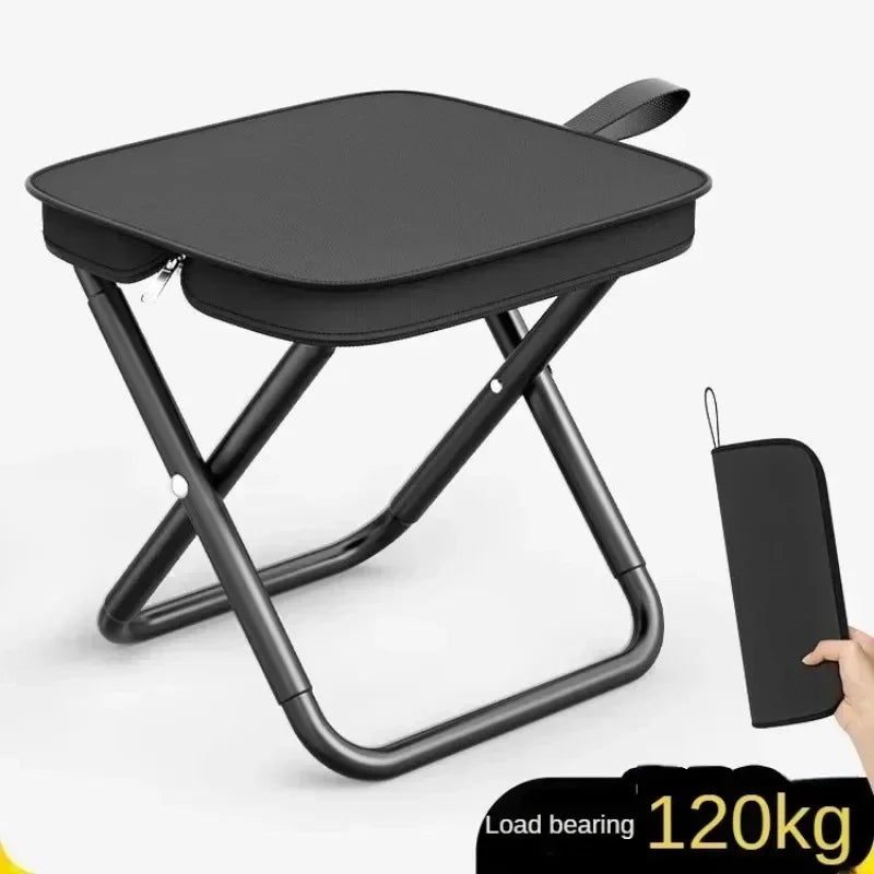 Tabouret pliant d'extérieur Petite chaise de pêche portable Mazar Banc de maison Tabouret de chaise de camping Chaise pliante robuste