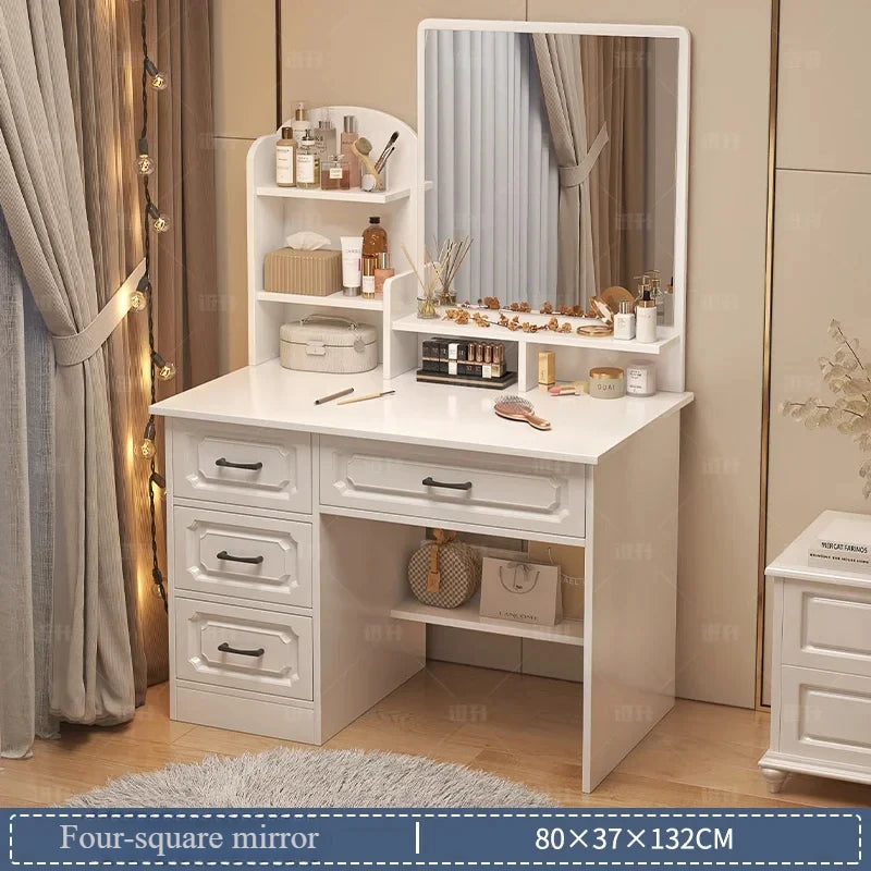 White Lacquer Dressing Table Bedroom Mirrors Drawer Toiletries Dressing Table Cabinets Living Room Penteadeira Bedroom Furniture