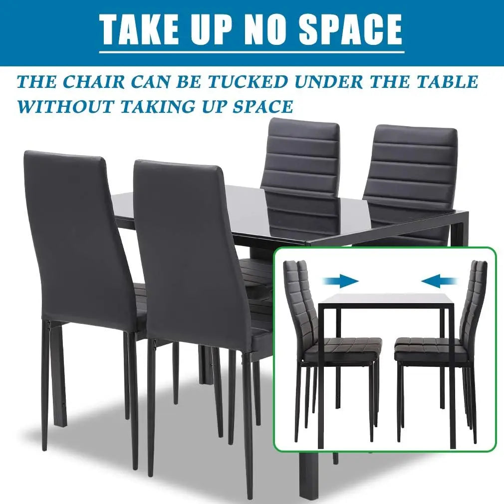 Dining Table Set Glass Dining Room Table Set for Small Spaces Kitchen and Chairs for 4 Table with Chairs Home Furniture