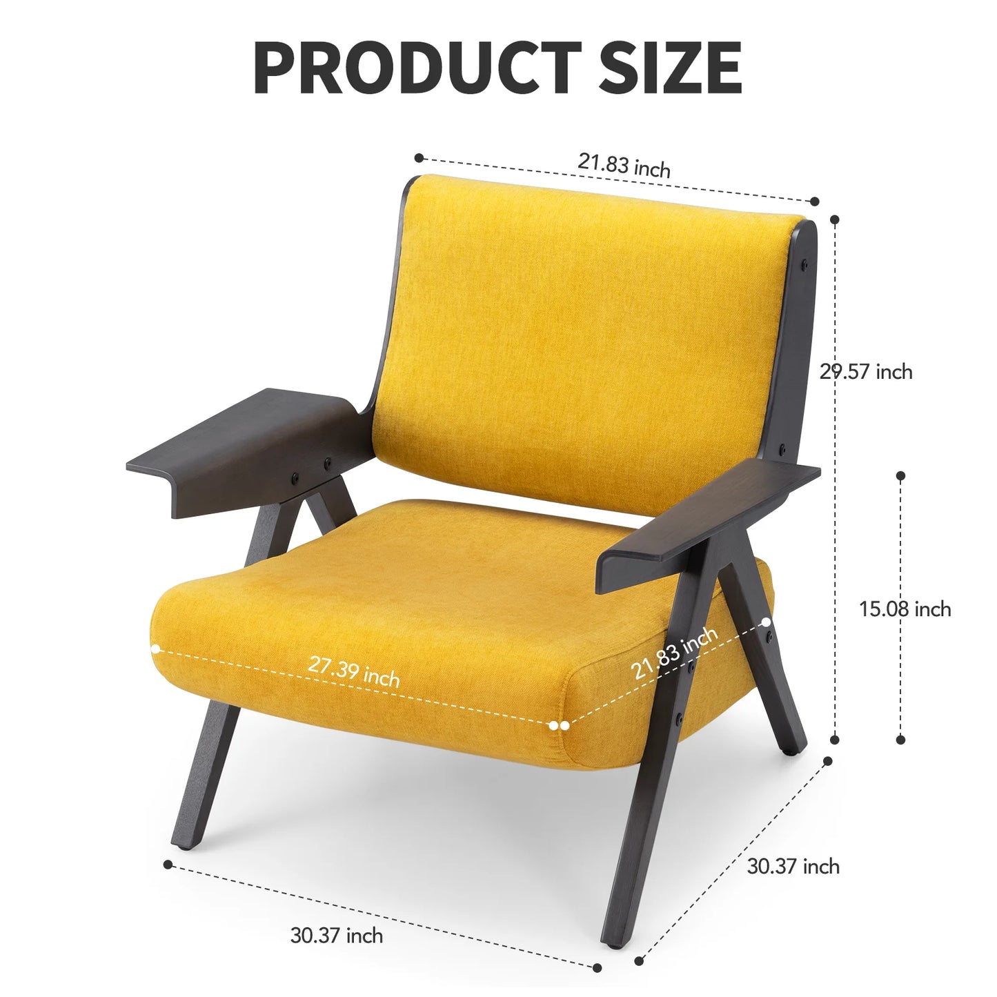 Light Luxury Yellow Lounge Chair Modern Minimalist Home Accent Chair Minimalist Nordic Hotel for Living Room Balcony ArmChair