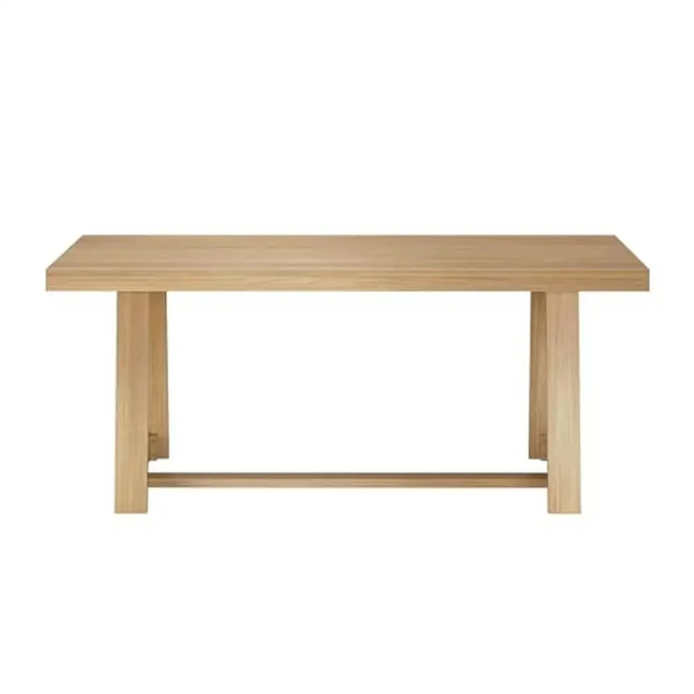 Grande table à manger rustique en bois de ferme 72" rectangulaire en pin massif pour dîner, cuisine, bureau, maison, ensemble de meubles d'assemblage