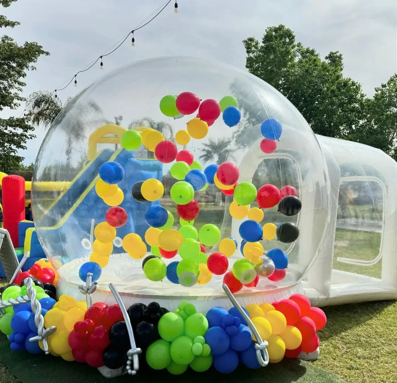 Casa de burbujas inflable para fiestas infantiles, castillo inflable, carpa de burbujas, cama inflable transparente para niños, envío gratis