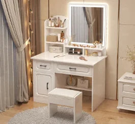 White Lacquer Dressing Table Bedroom Mirrors Drawer Toiletries Dressing Table Cabinets Living Room Penteadeira Bedroom Furniture