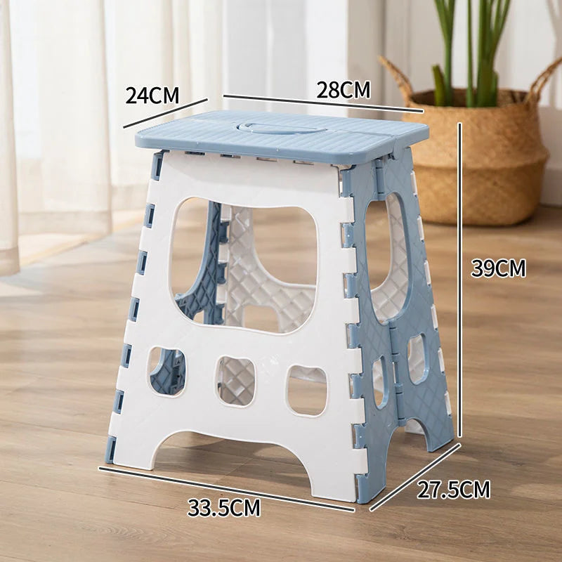 Thickened Plastic Folding Furniture Stool Portable Mini Outdoor Adult Children Chair Bank Train Maza Change Shoe Fishing Stool