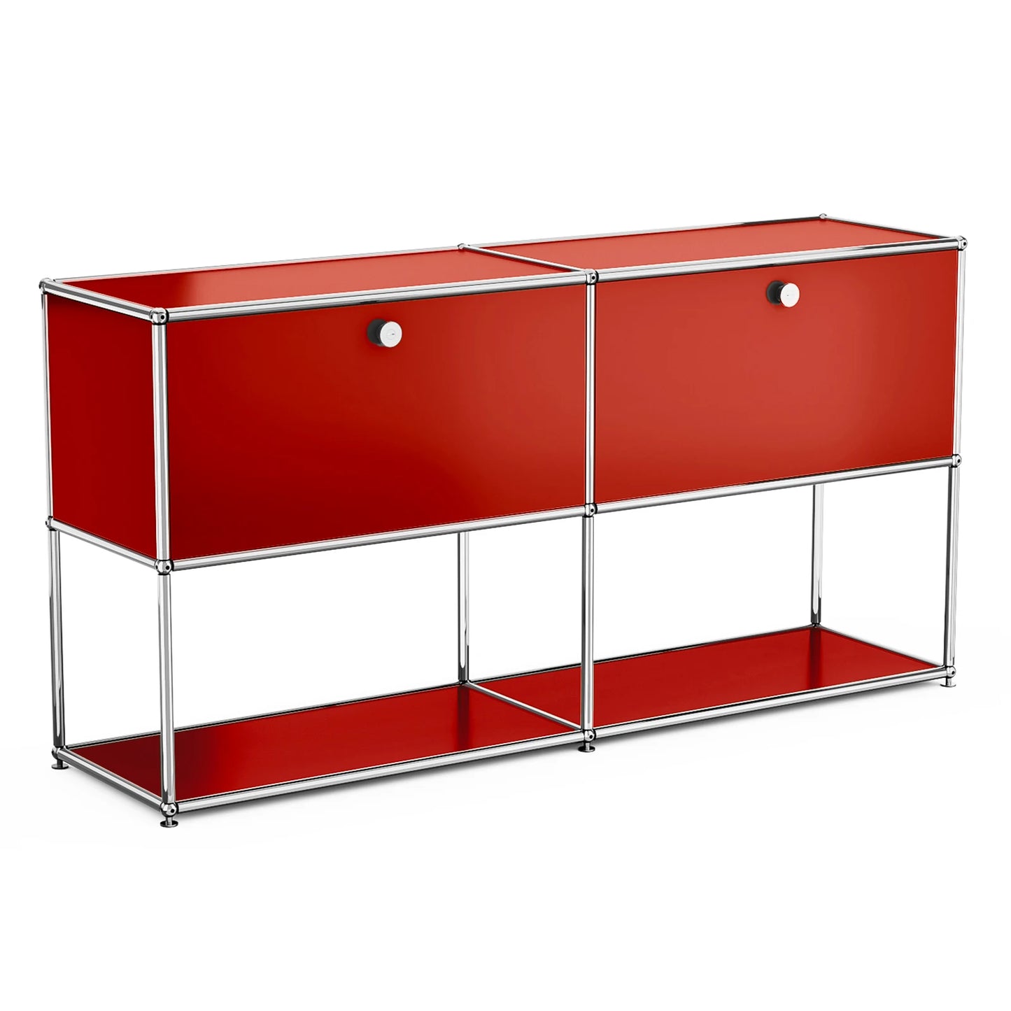 Storage Cabinet Sideboard Haller Cabinet Storage Shelf Modular Furniture Stainless Steel Metal Board Living Room Cabinet-No Keys