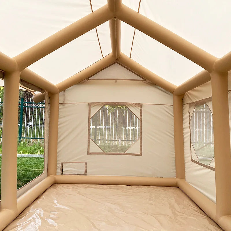 Tienda de campaña inflable para exteriores totalmente automática, tela Oxford, resistente a la lluvia, con protección solar, para actividades de pícnic y acampada al aire libre