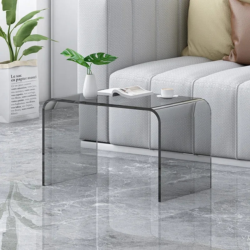 Acrylic Coffee Tables Sofa Small Side Table Modern Bedroom Nightstands Piaochuang Tea Desk Storage Desks Nordic Furniture