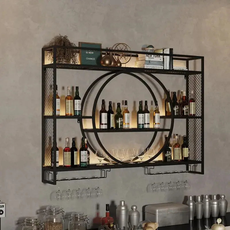 Mueble para bebidas, accesorios para bar, muebles antiguos, almacenamiento de metal de lujo, refrigerador para vinos, mueble bar, vitrina, gabinetes abiertos