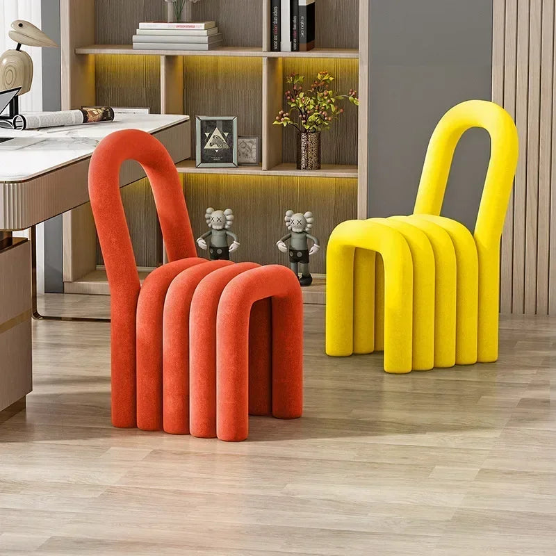 Chaises de salle à manger minimalistes modernes pour hôtels et restaurants, style nordique, douces, confortables, design créatif, meubles multifonctionnels