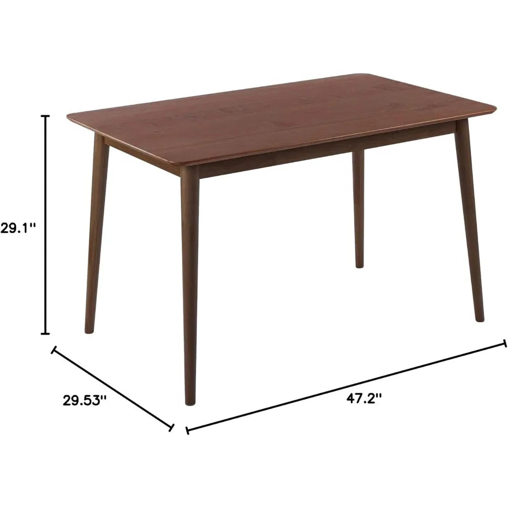 47" Dining Room Table, Small Kitchen Table for Small Spaces, Modern Home Furniture, Rectangular Dinner Table