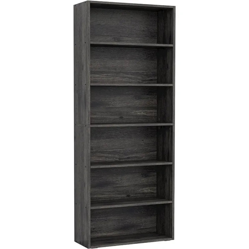 Bookshelves and Bookcases Floor Standing 6 Tier Display Storage Shelves 70in Tall Bookcase Home Decor Furniture