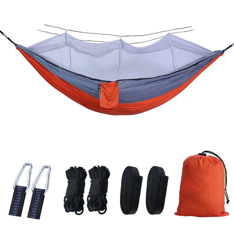 Anti Mosquito Camping Equipment Suspended Swing Outdoor Garden Furniture Portable Hammock Hiking Tents Supplies Tourist Hammock