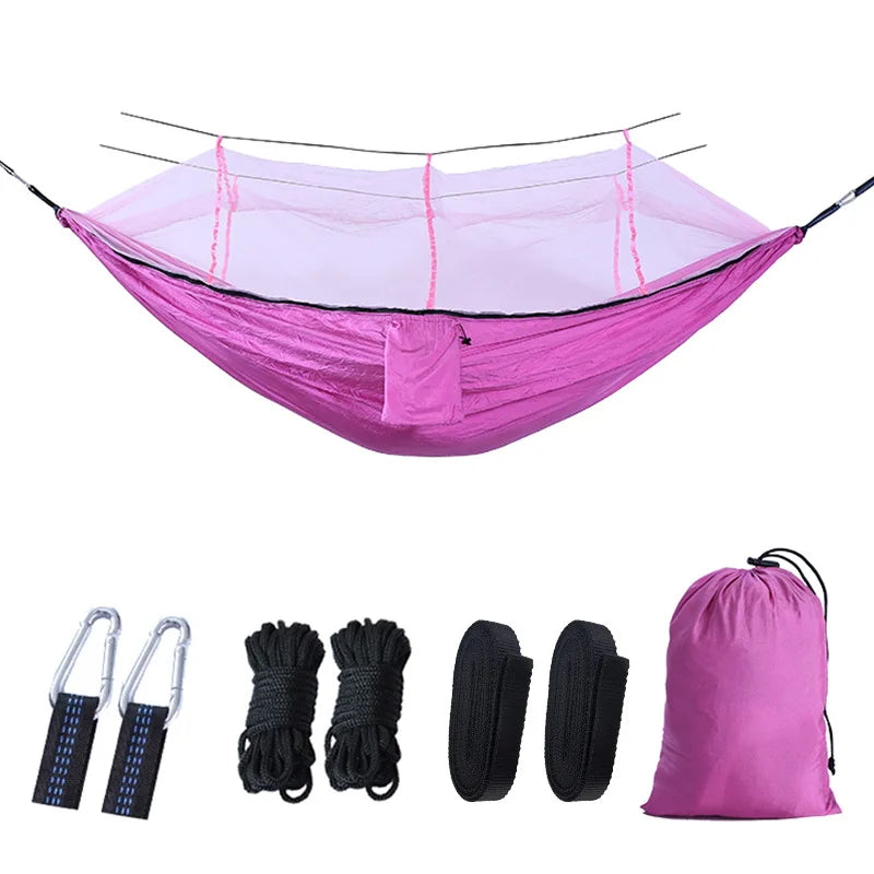 Anti Mosquito Camping Equipment Suspended Swing Outdoor Garden Furniture Portable Hammock Hiking Tents Supplies Tourist Hammock