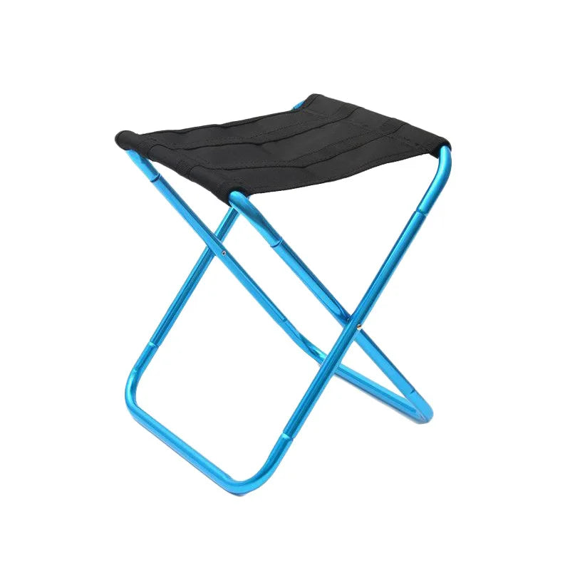 Chaise de camping en plein air Chaise pliante en alliage d'aluminium doré avec sac Tabouret Siège Pêche Camping