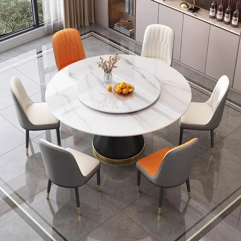 Sedentary Kitchen Dining Table Modern Rooms Marble Round Reception Tables Room Multifunction Mesa Comedor Home Furniture