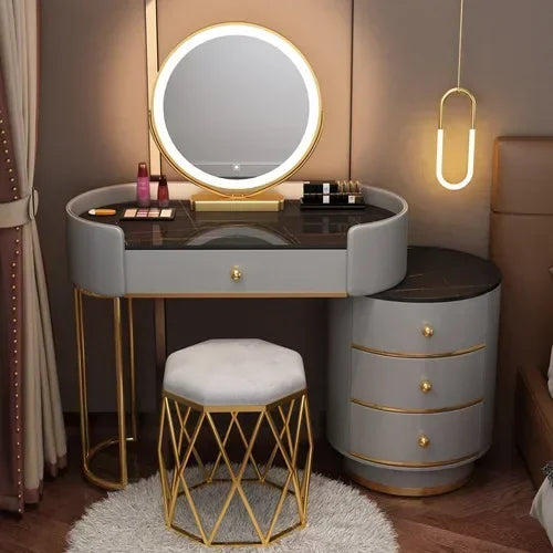 Tocador de maquillaje para niñas, mesa de tocador blanca, escritorio para dormitorio, cajones, almacenamiento, tocador, muebles para el hogar