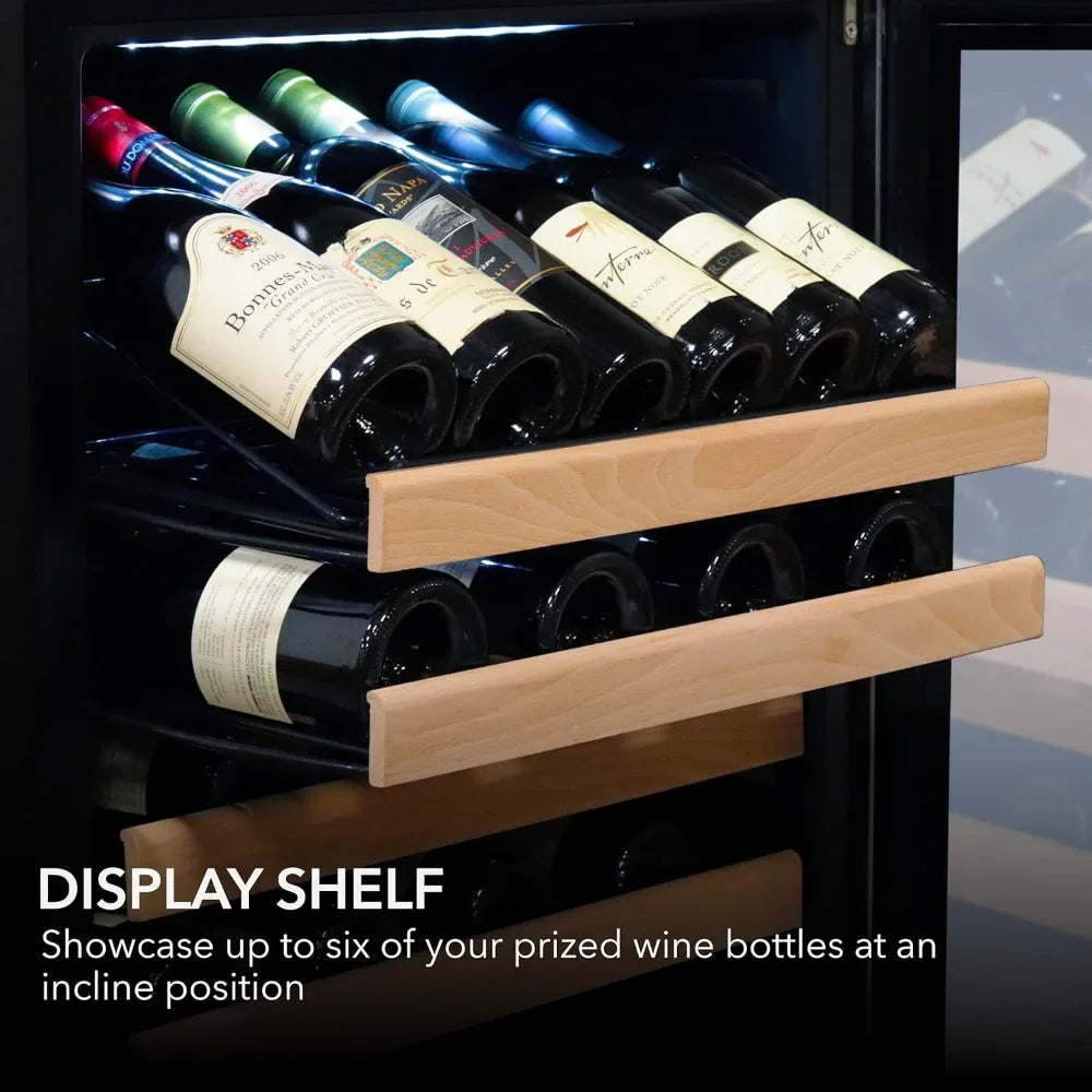 Built-in or Freestanding Stainless Steel Compressor Large Capacity Wine Refrigerator Rack for Open LED Display