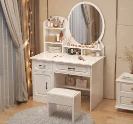 White Lacquer Dressing Table Bedroom Mirrors Drawer Toiletries Dressing Table Cabinets Living Room Penteadeira Bedroom Furniture