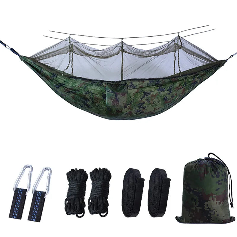 Anti Mosquito Camping Equipment Suspended Swing Outdoor Garden Furniture Portable Hammock Hiking Tents Supplies Tourist Hammock