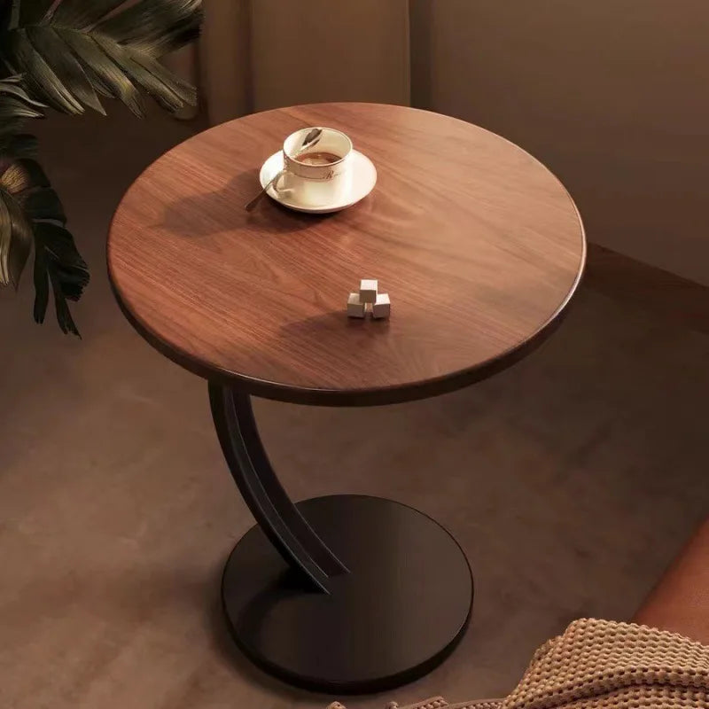 2024 New Tea Table Small Sofa Side Cabinet Mini Round Table Living Room Bedroom Corner Bedside Table Reinforce Thicken Furniture