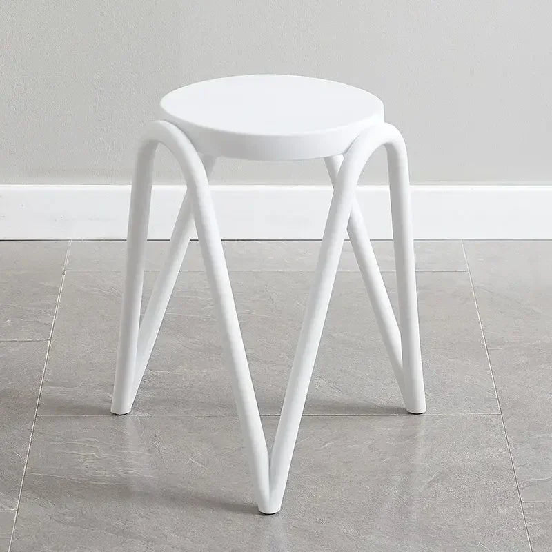 WHITE Stools 1pcs  Cheap Aesthetic New Style Makeup Stools Fashionable Luxury Advanced Home Furniture