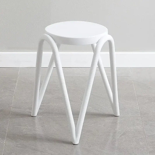 WHITE Stools 1pcs  Cheap Aesthetic New Style Makeup Stools Fashionable Luxury Advanced Home Furniture