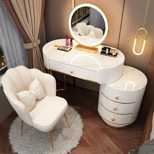 Tocador de maquillaje para niñas, mesa de tocador blanca, escritorio para dormitorio, cajones, almacenamiento, tocador, muebles para el hogar