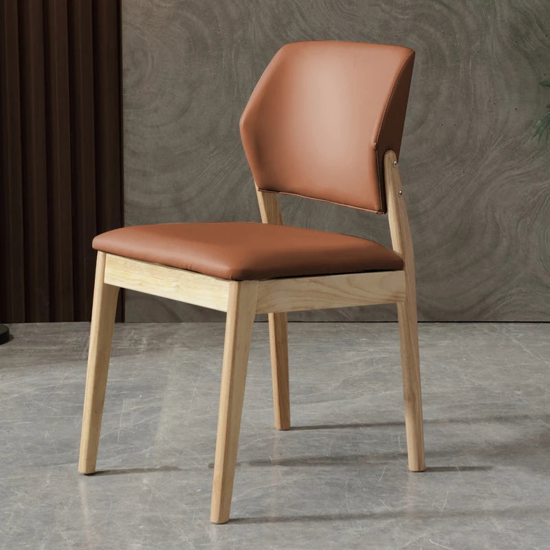 Solid Wood Nordic Dining Chair Modern Unique Ergonomic Restaurant Dining Chair Living Room Kitchen Home Furniture Chaises FYDC