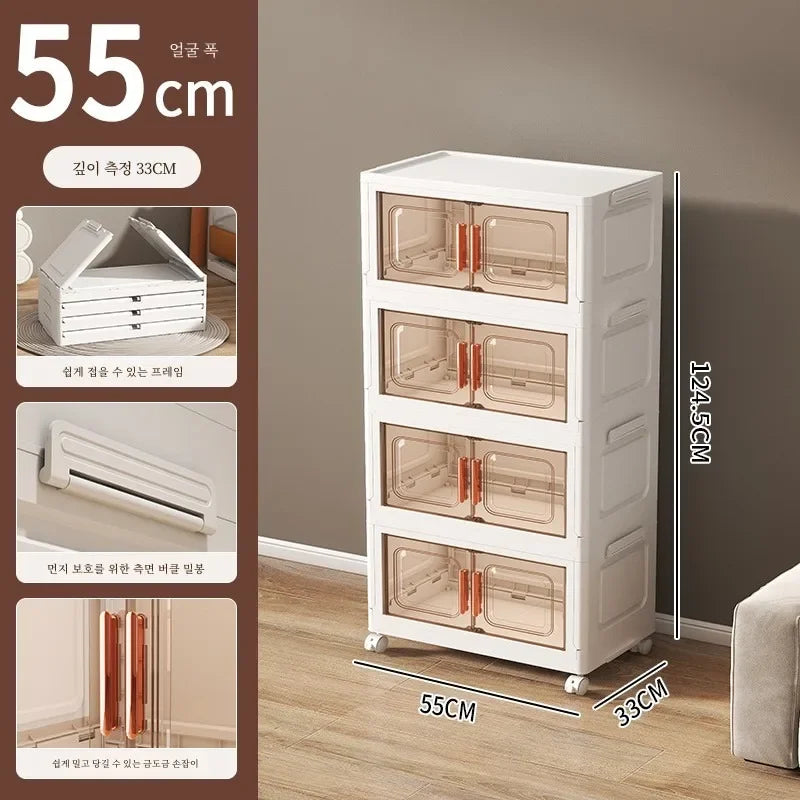 Grande boîte de rangement pliable pour salon, armoire multifonction, boîte de rangement, casier, armoire sans installation, meubles de maison, nouveau