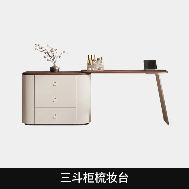 Design Vanity Dressing Table Mirror Nordic Storage Drawer Dresser Wood Chair Multifonctional Comoda Pra Quarto Bedroom Furniture