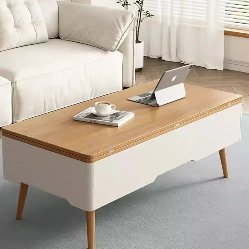 Organisateur relevable Table basse Trau haute nordique Table basse Mobile Mesa latéral moderne Tavolino Salotto moderne meubles