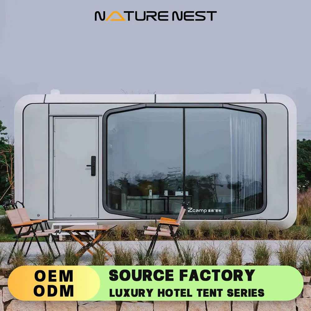 Capsule House Mobile Modern Tiny Prefabricated hotel Prefab container Home Villas Isolated Two Bedroom Luxury Sunrooms