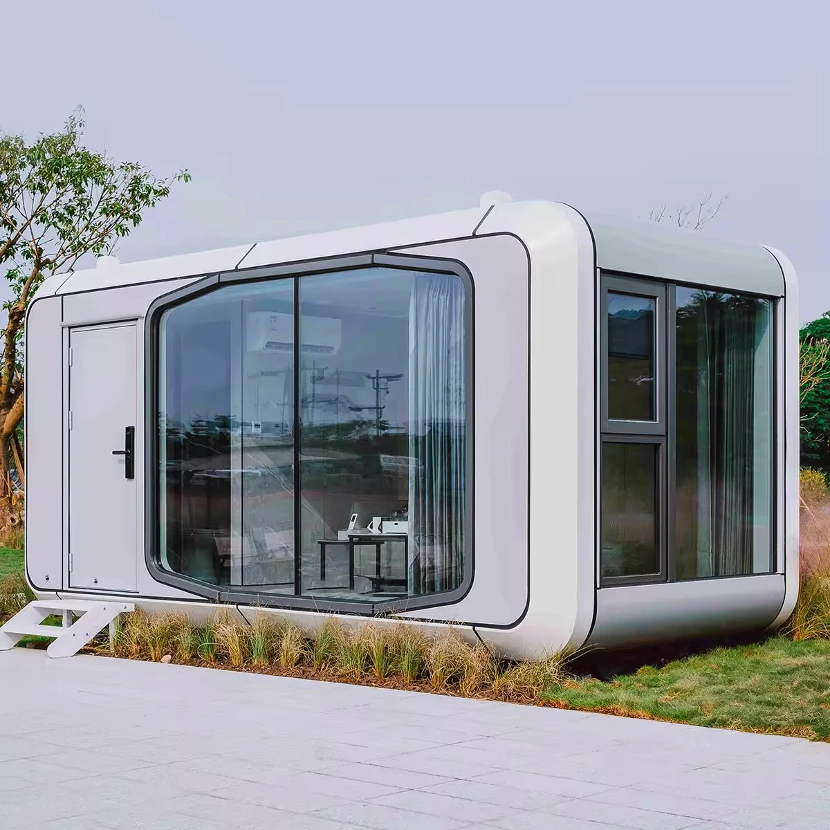 Capsule House Mobile Modern Tiny Prefabricated hotel Prefab container Home Villas Isolated Two Bedroom Luxury Sunrooms