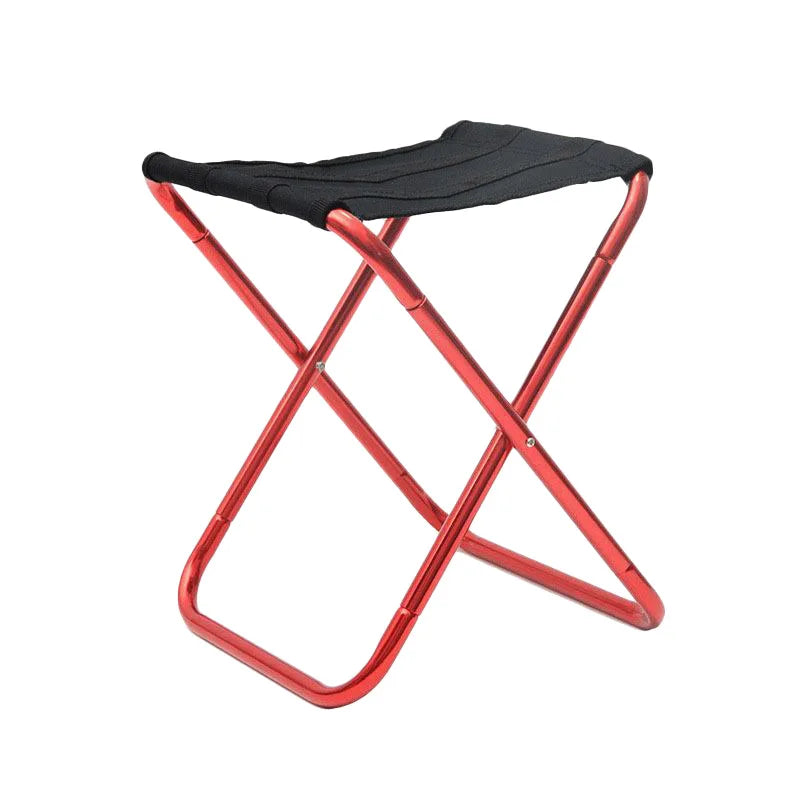 Chaise de camping en plein air Chaise pliante en alliage d'aluminium doré avec sac Tabouret Siège Pêche Camping