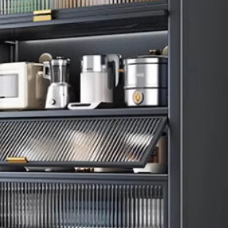 Armoire de cuisine d'angle pliante en fer pour garde-manger, polyvalente, peu encombrante, armoire de salle de bain en aluminium, meubles en bois pour micro-ondes