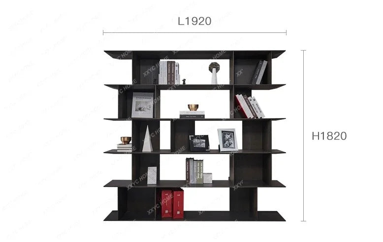 Italian Minimalist Bookcase Bookshelf Modern Nordic Bookcase Simple and Light Luxury Floor Shelf Living Room Study Furniture