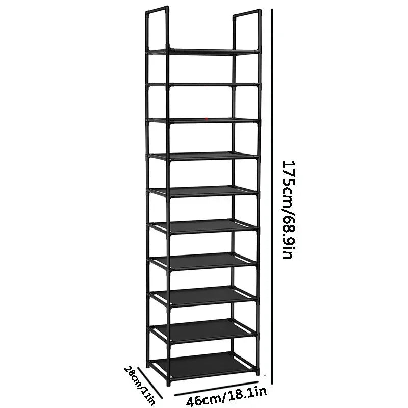 Meuble à chaussures en fer pour dortoir, meuble de maison, étagère à chaussures portable, organisateur, têtes de lit anti-poussière, armoires pour salon, étagère à chaussures