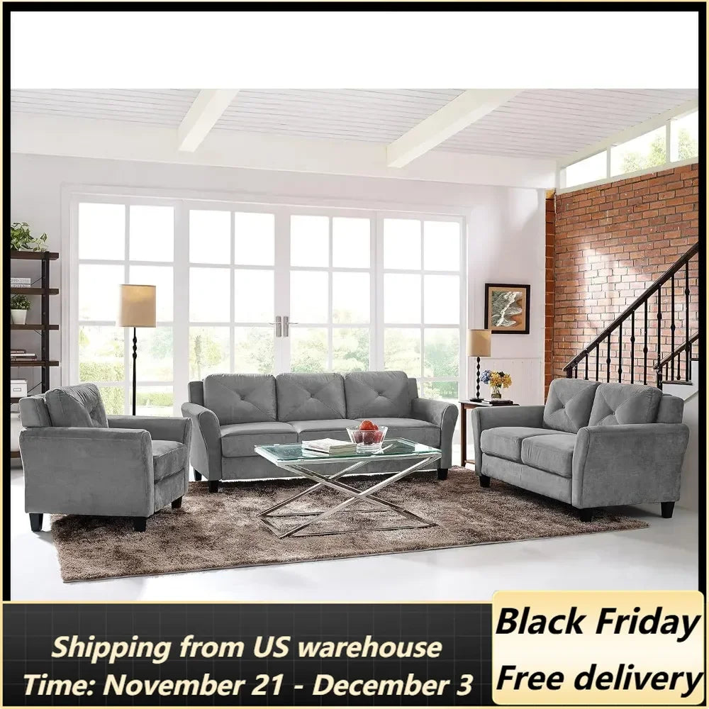 Sofa, Dark Gray sofa set living room furniture