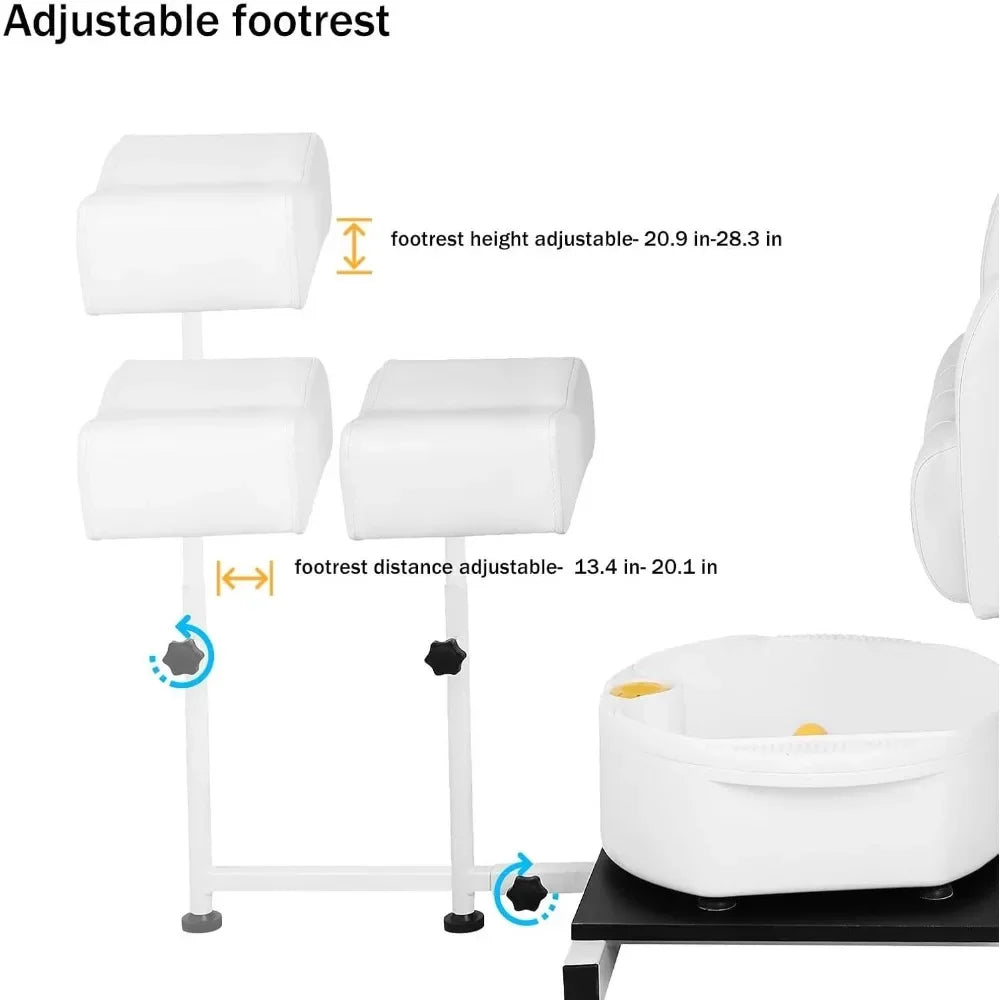 Chaise de pédicure. Station de chaise de pédicure inclinable pour tabouret, chaise de pédicure réglable hydraulique à rotation à 360 ° sans plomberie