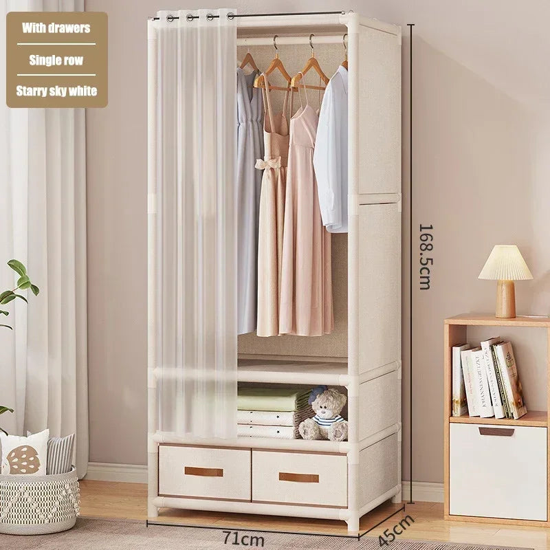 Simple Wardrobe Storage Closet Cabinet Durable Large Capacity Clothe Cabinetdustproof and Economical Wardrobe Bedroom Furniture