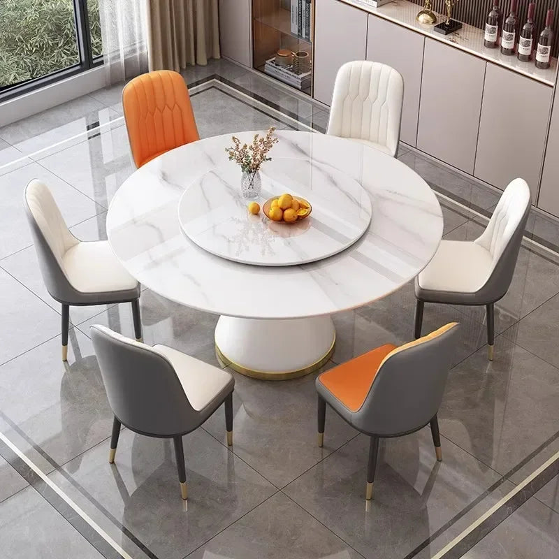 Sedentary Kitchen Dining Table Modern Rooms Marble Round Reception Tables Room Multifunction Mesa Comedor Home Furniture